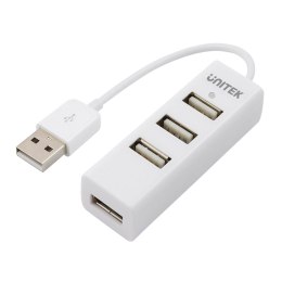Unitek Mini Hub 4x USB 2.0 | 0,1m | Biały | Y-2146